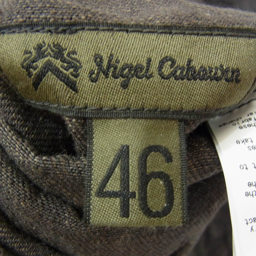 Nigel Cabourn ナイジェルケーボン 23SS 8046-00-70200 HEMP VEST REVERSIBLE リバーシブル ヘンプ ベスト グレー系 46【中古】
