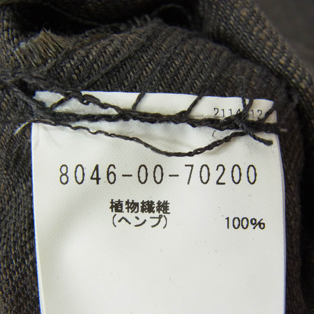 Nigel Cabourn ナイジェルケーボン 23SS 8046-00-70200 HEMP VEST REVERSIBLE リバーシブル ヘンプ ベスト グレー系 46【中古】