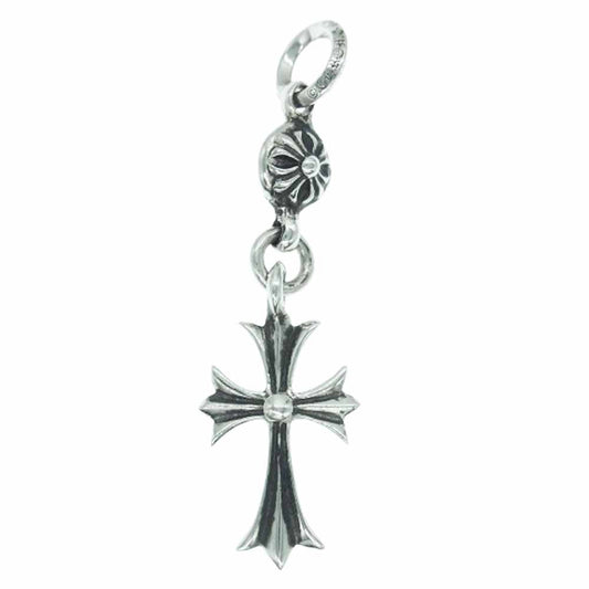 CHROME HEARTS クロムハーツ（原本無） 2025年5月購入レシート付属 1B TINY CH CRS 1ボール タイニー CHクロス チャーム ペンダントトップ ボールチェーン 30インチ ネックレス【極上美品】【中古】