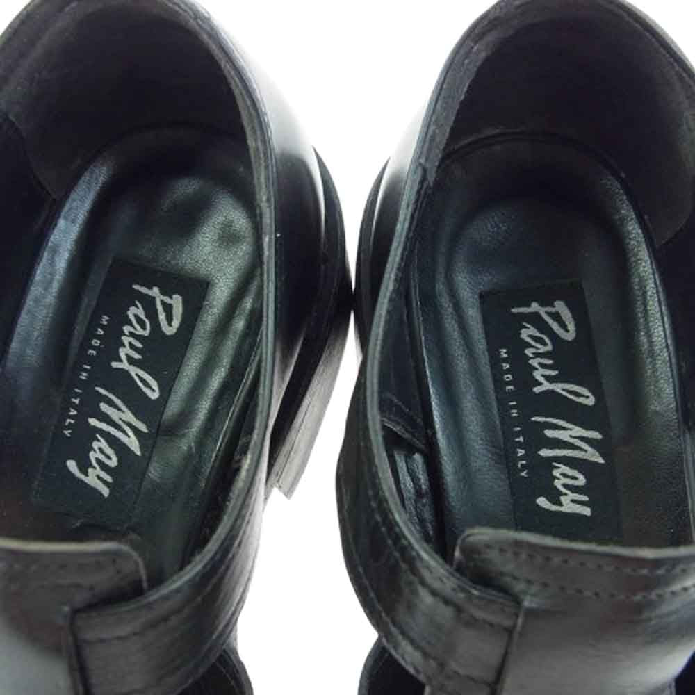 ポールメイ レザー サンダル シューズ ブラック系 39【中古】