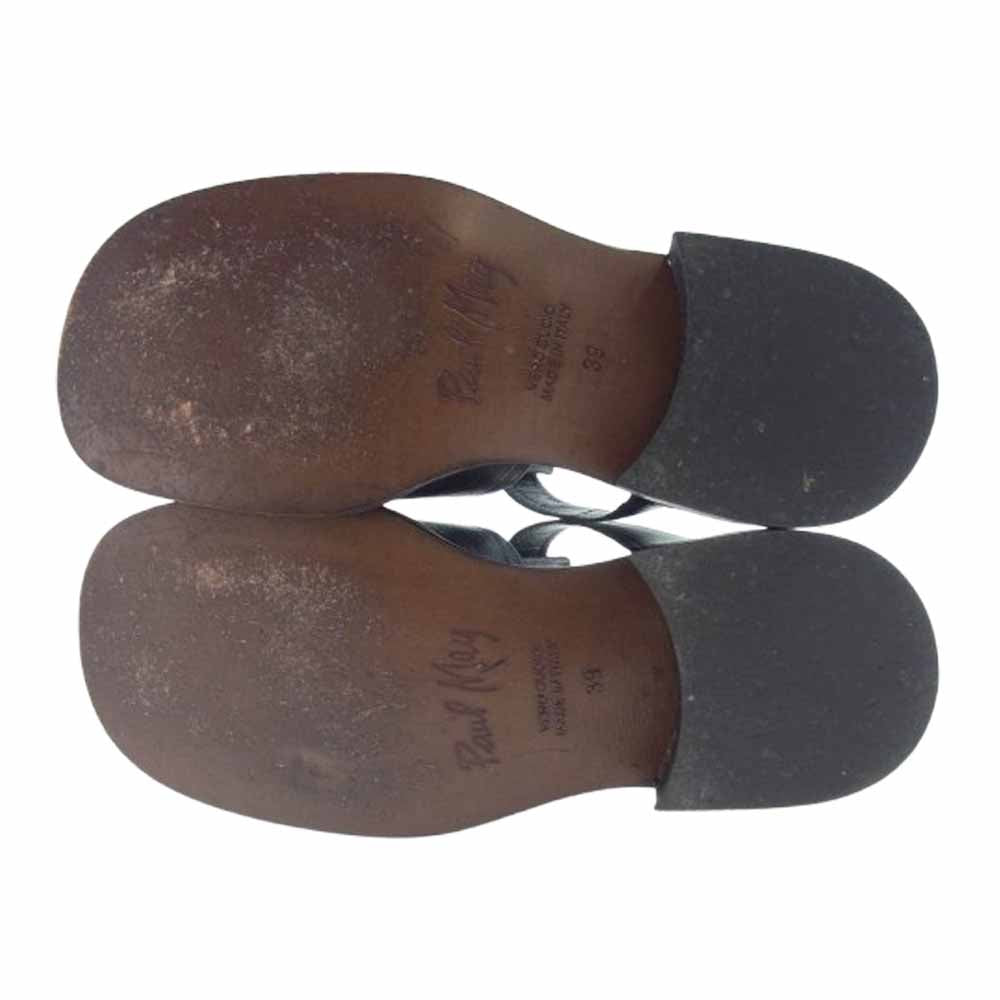 ポールメイ レザー サンダル シューズ ブラック系 39【中古】