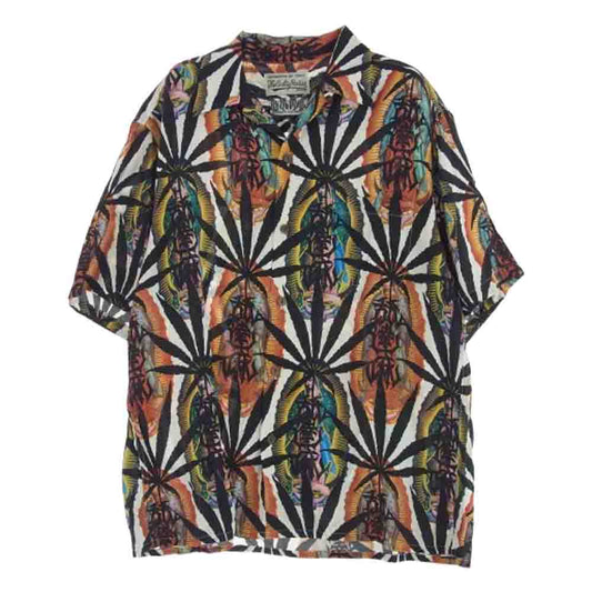WACKO MARIA ワコマリア 22SS NMD-WM-HI02-B × BUDSPOOL HAWAIIAN SHIRT 舐達麻 ハワイアン 半袖 シャツ マルチカラー系 L【中古】