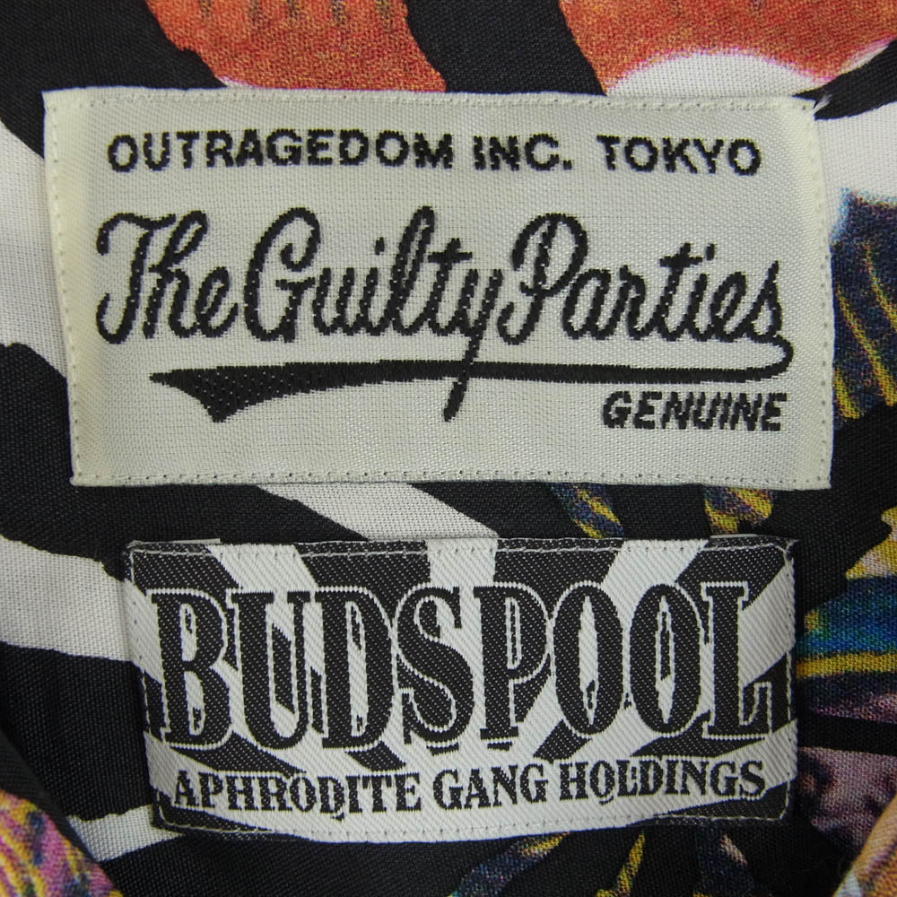 WACKO MARIA ワコマリア 22SS NMD-WM-HI02-B × BUDSPOOL HAWAIIAN SHIRT 舐達麻 ハワイアン 半袖 シャツ マルチカラー系 L【中古】
