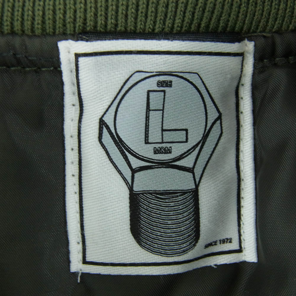 エムアンドエムカスタムパフォーマンス 24AW MA-1 JACKET フライトジャケット ブルゾン カーキ系 L【中古】
