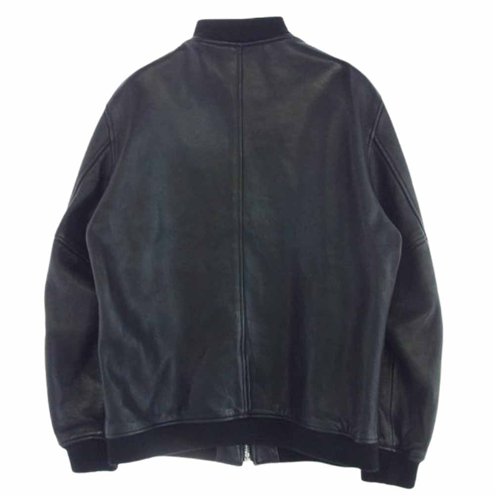 schott ショット 3101061 MA-1 TYPE LEATHER JACKET BOWERY バワリー レザ― フライト ジャケット ブルゾン ブラック系 M【中古】