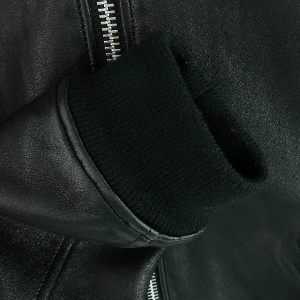 schott ショット 3101061 MA-1 TYPE LEATHER JACKET BOWERY バワリー レザ― フライト ジャケット ブルゾン ブラック系 M【中古】