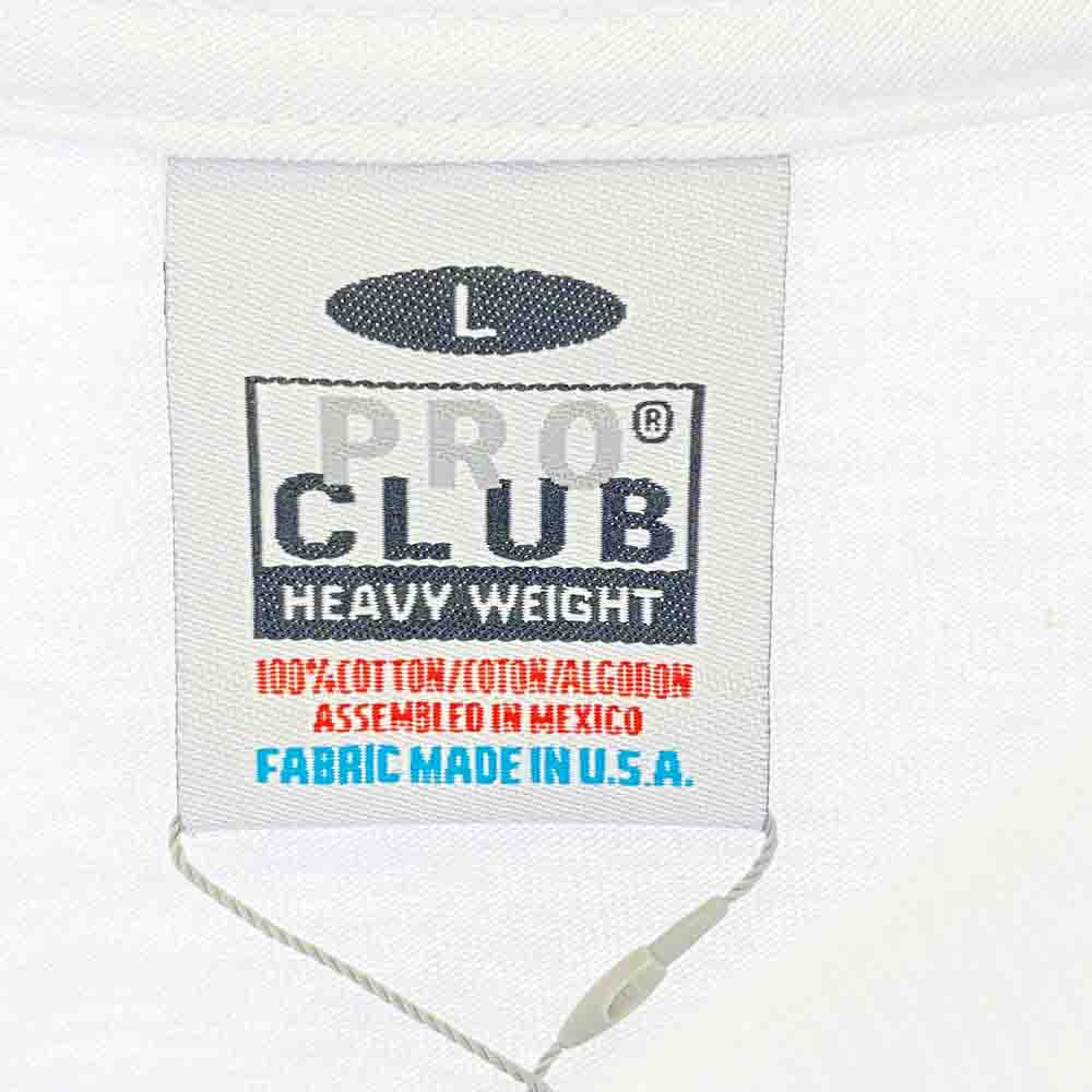 ブローシュア PRO CLUB クルーネック 半袖 Tシャツ ホワイト系 L【新古品】【未使用】【中古】