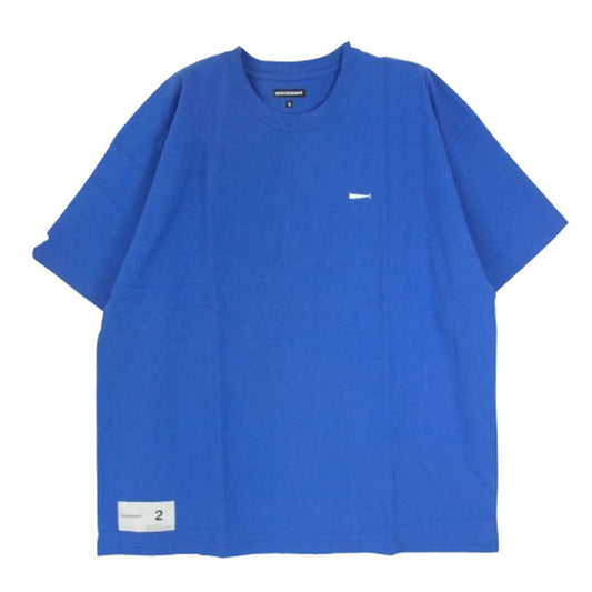 DESCENDANT ディセンダント 21SS 211ATDS-CSM04 STRIP CREW NECK SS ロゴ刺繡 クルーネック 半袖 Tシャツ ブルー系 2【中古】