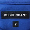 DESCENDANT ディセンダント 21SS 211ATDS-CSM04 STRIP CREW NECK SS ロゴ刺繡 クルーネック 半袖 Tシャツ ブルー系 2【中古】