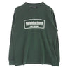 NEIGHBORHOOD ネイバーフッド 22AW 222OKNH-CSM02 SULFUR DYE CREW ロゴプリント クルーネック 長袖 Tシャツ グリーン系 L【中古】