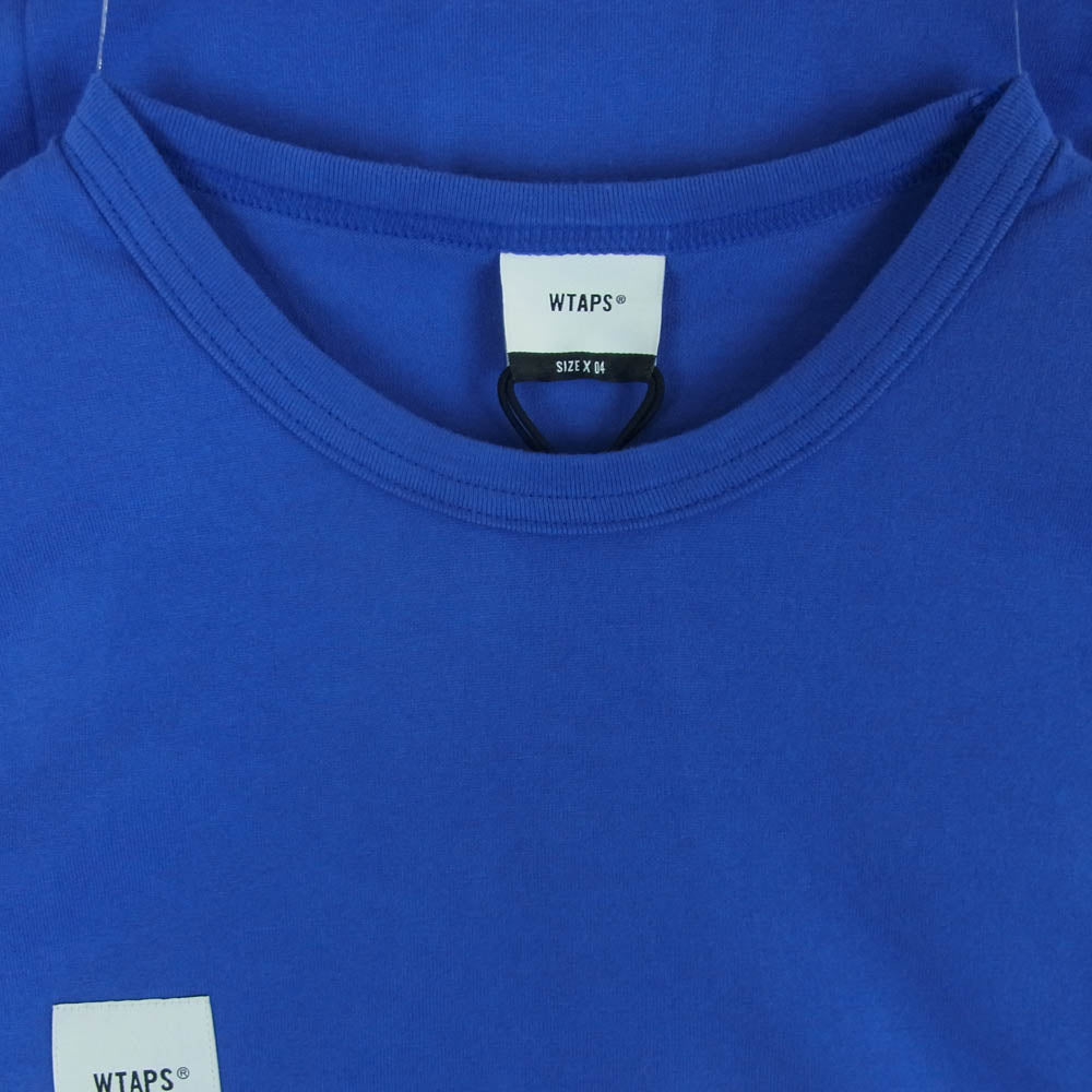 WTAPS ダブルタップス 20SS 201ATDT-CSM07 HOME BASE SS 02/TEE.COTTON ホームベース コットン クルーネック 半袖 Tシャツ ブルー系 04【美品】【中古】