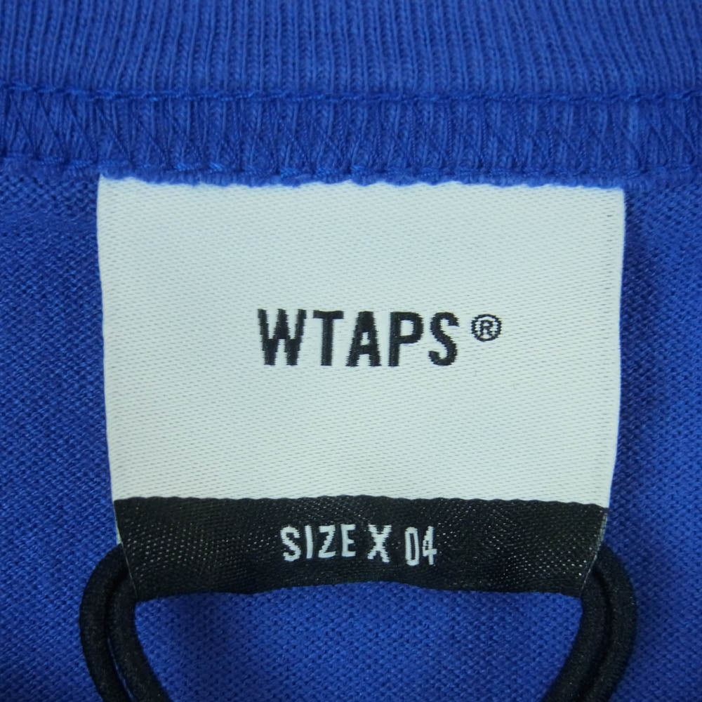 WTAPS ダブルタップス 20SS 201ATDT-CSM07 HOME BASE SS 02/TEE.COTTON ホームベース コットン クルーネック 半袖 Tシャツ ブルー系 04【美品】【中古】