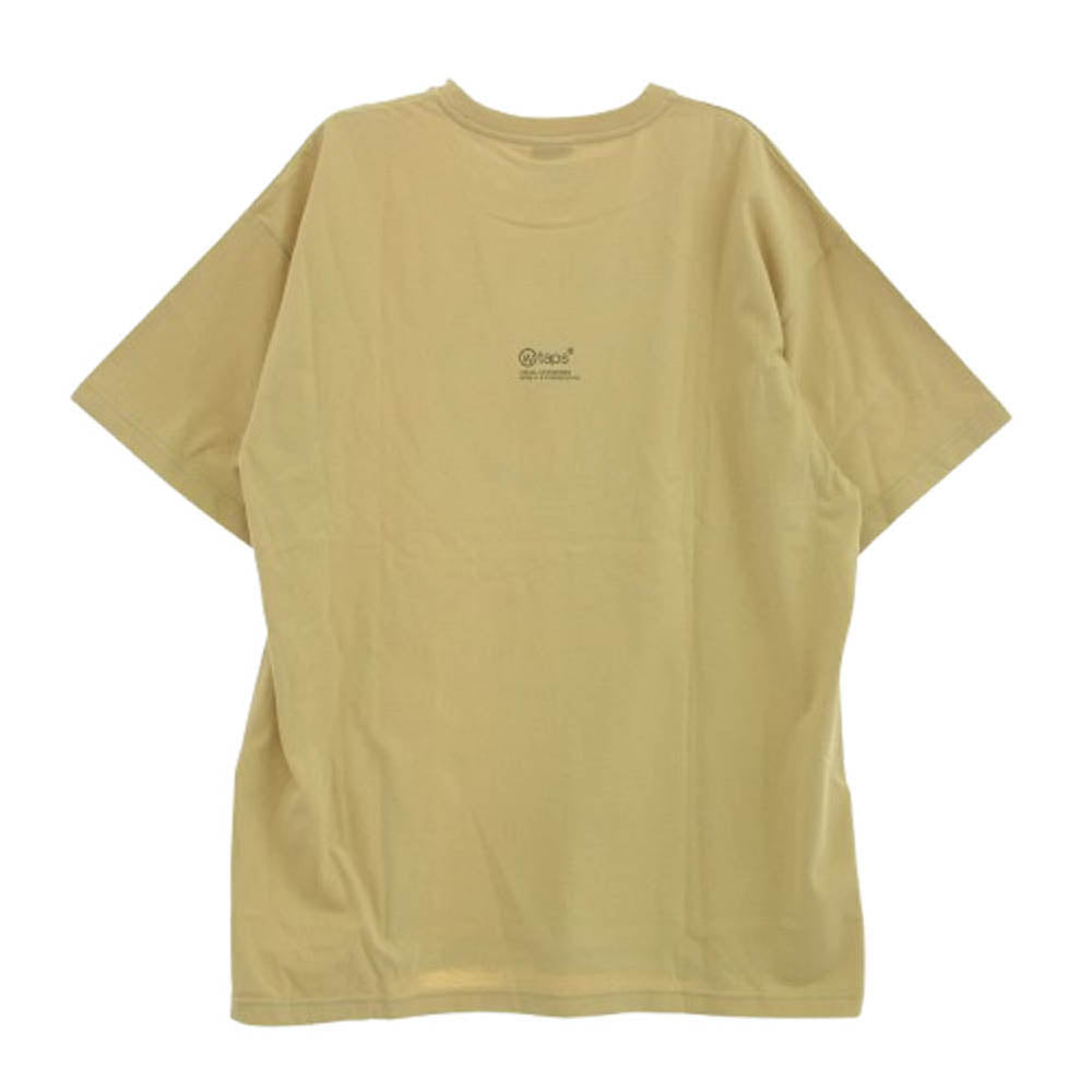 WTAPS ダブルタップス 24SS 241ATDT-STM07S BIRTH ／ SS ／ COTTON バース サークルロゴ クルーネック 半袖 Tシャツ カットソー ベージュ系 3【新古品】【未使用】【中古】