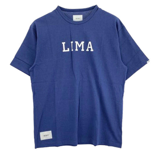 WTAPS ダブルタップス 21SS 211ATDT-CSM14 SS ACADEMY TEE LIMA アカデミー クルーネック 半袖 Tシャツ カットソー ネイビー系 03【極上美品】【中古】