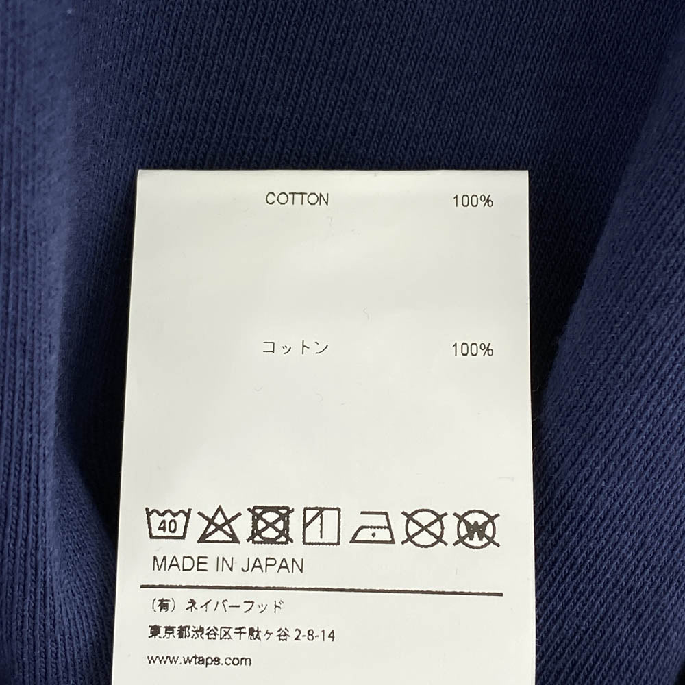 WTAPS ダブルタップス 21SS 211ATDT-CSM14 SS ACADEMY TEE LIMA アカデミー クルーネック 半袖 Tシャツ カットソー ネイビー系 03【極上美品】【中古】