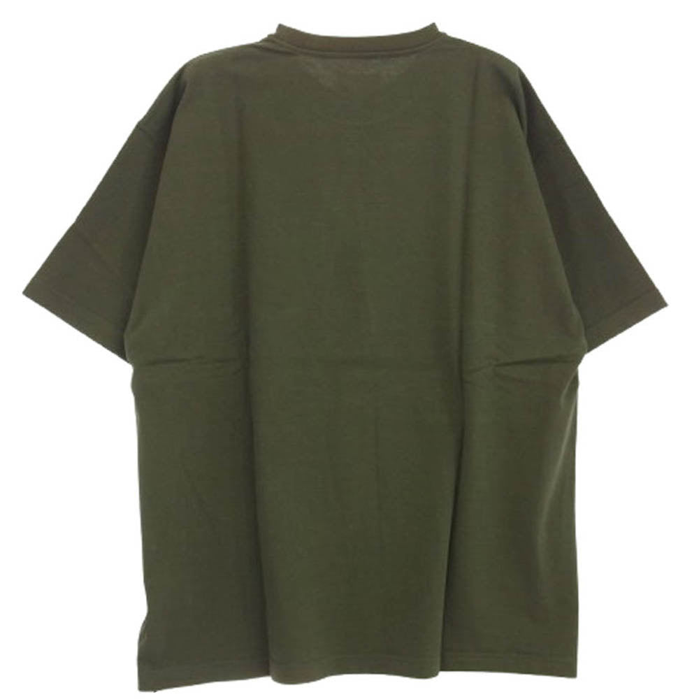 WTAPS ダブルタップス 22SS 221ATDT-CSM02 AII 02/SS/COTTON ロゴ刺繍 ポケット付き クルーネック 半袖 Tシャツ カットソー グリーン系 03【新古品】【未使用】【中古】