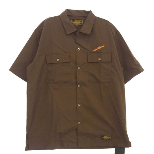 NEIGHBORHOOD ネイバーフッド 20SS 201TSNH-SHM12 CLASSIC WORK EC-SHIRT クラシック ワーク 半袖 シャツ ブラウン系 L【美品】【中古】