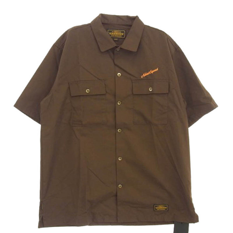 NEIGHBORHOOD ネイバーフッド 20SS 201TSNH-SHM12 CLASSIC WORK EC-SHIRT クラシック ワーク 半袖 シャツ ブラウン系 L【美品】【中古】