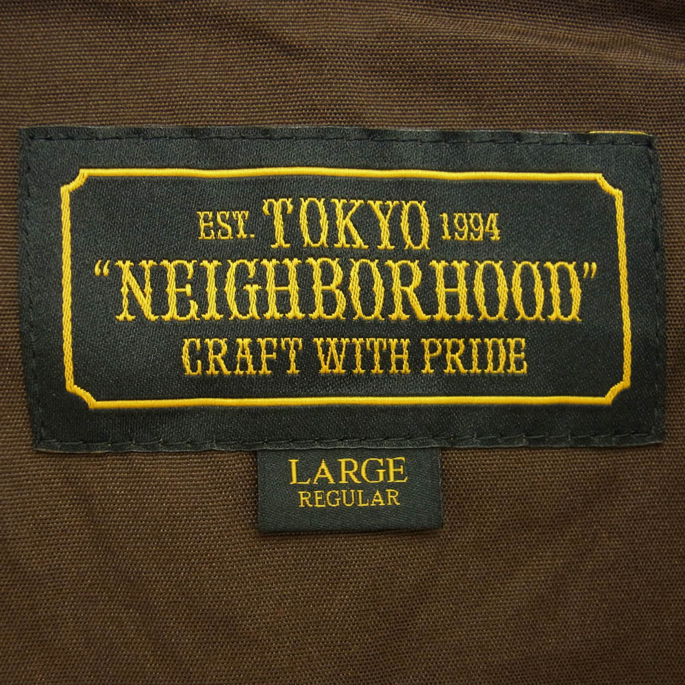 NEIGHBORHOOD ネイバーフッド 20SS 201TSNH-SHM12 CLASSIC WORK EC-SHIRT クラシック ワーク 半袖 シャツ ブラウン系 L【美品】【中古】