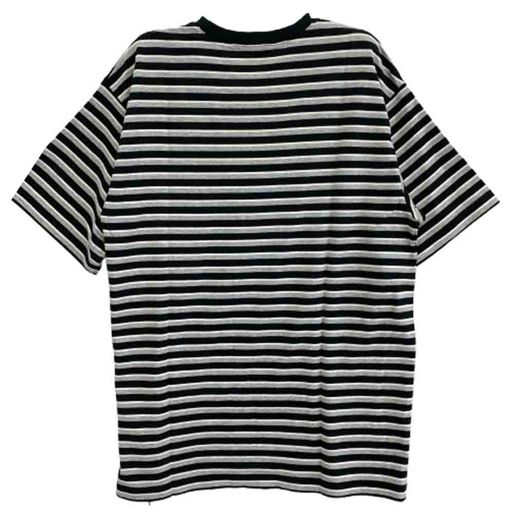 WTAPS ダブルタップス 20SS 201ATDT-CSM26 VASQUE SS/TEE.COTTON バスク ボーダー クルーネック 半袖 Tシャツ カットソー ブラック系 グレー系 03【新古品】【未使用】【中古】