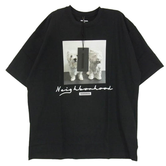 NEIGHBORHOOD ネイバーフッド 23SS 231PCNH-ST13 NH.TEE SS-13 フォトプリント ドッグ クルーネック 半袖 Tシャツ ブラック系 XXL【極上美品】【中古】