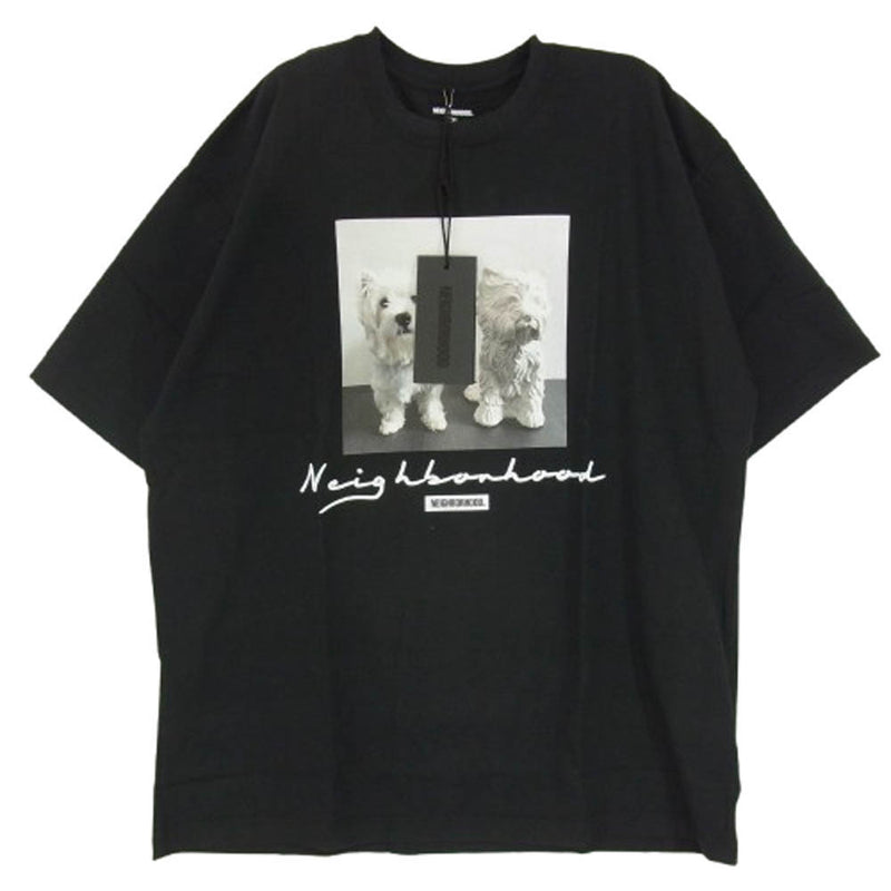 NEIGHBORHOOD ネイバーフッド 23SS 231PCNH-ST13 NH.TEE SS-13 フォトプリント ドッグ クルーネック 半袖 Tシャツ ブラック系 XXL【極上美品】【中古】