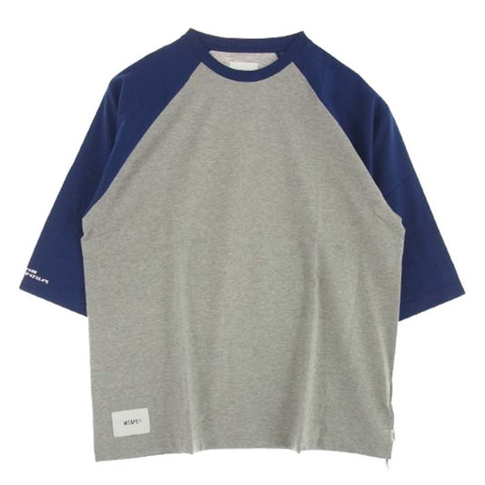 WTAPS ダブルタップス 21SS 211ATDT-CSM30 IAN RAGLAN COTTON ラグラン クルーネック 半袖 Tシャツ カットソー グレー系 03【新古品】【未使用】【中古】