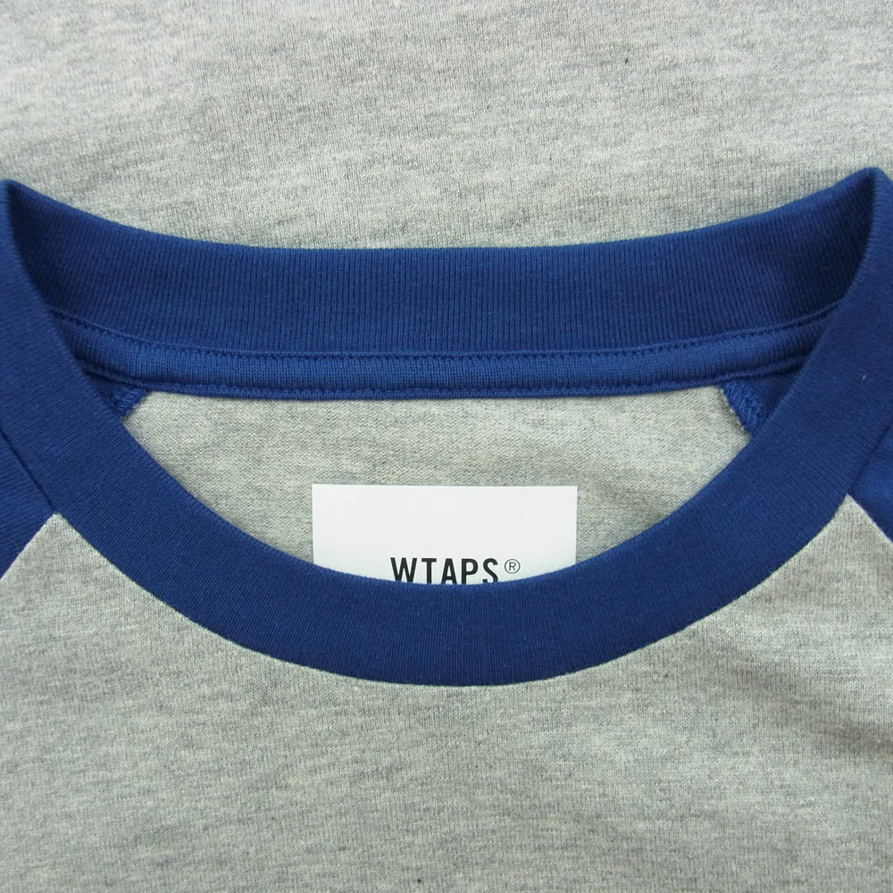 WTAPS ダブルタップス 21SS 211ATDT-CSM30 IAN RAGLAN COTTON ラグラン クルーネック 半袖 Tシャツ カットソー グレー系 03【新古品】【未使用】【中古】