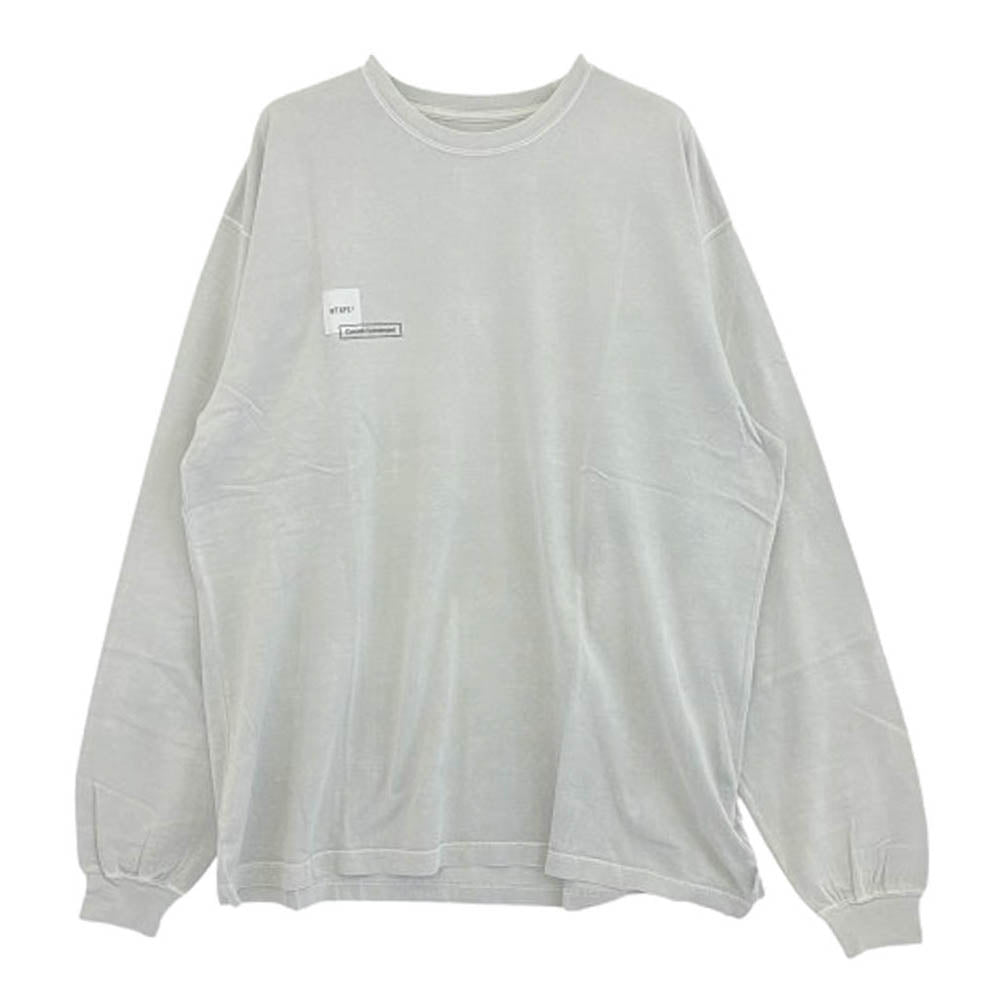 WTAPS ダブルタップス 21SS 211ATDT-CSM07 HOME BASE LS TEE ホームベース ロングスリーブ 長袖 Tシャツ グレー系 04【新古品】【未使用】【中古】