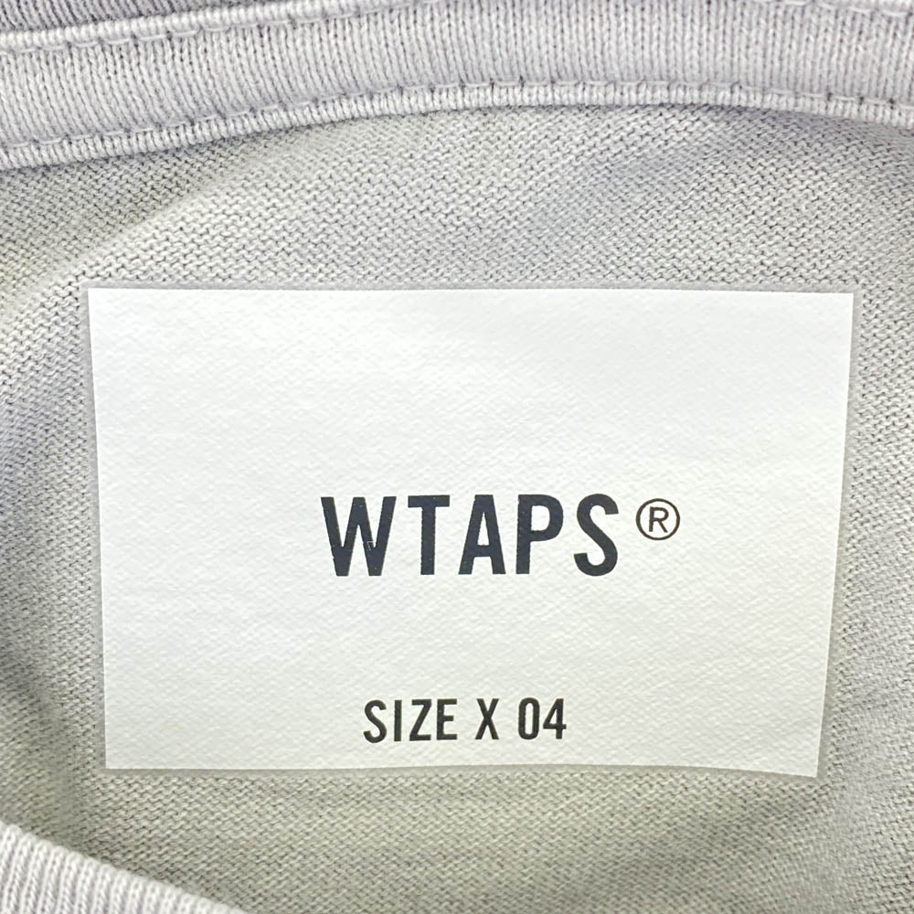 WTAPS ダブルタップス 21SS 211ATDT-CSM07 HOME BASE LS TEE ホームベース ロングスリーブ 長袖 Tシャツ グレー系 04【新古品】【未使用】【中古】
