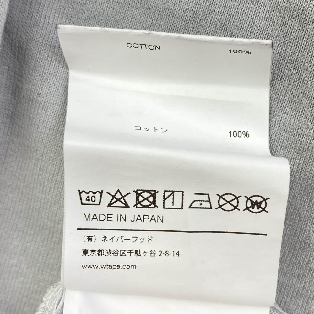 WTAPS ダブルタップス 21SS 211ATDT-CSM07 HOME BASE LS TEE ホームベース ロングスリーブ 長袖 Tシャツ グレー系 04【新古品】【未使用】【中古】