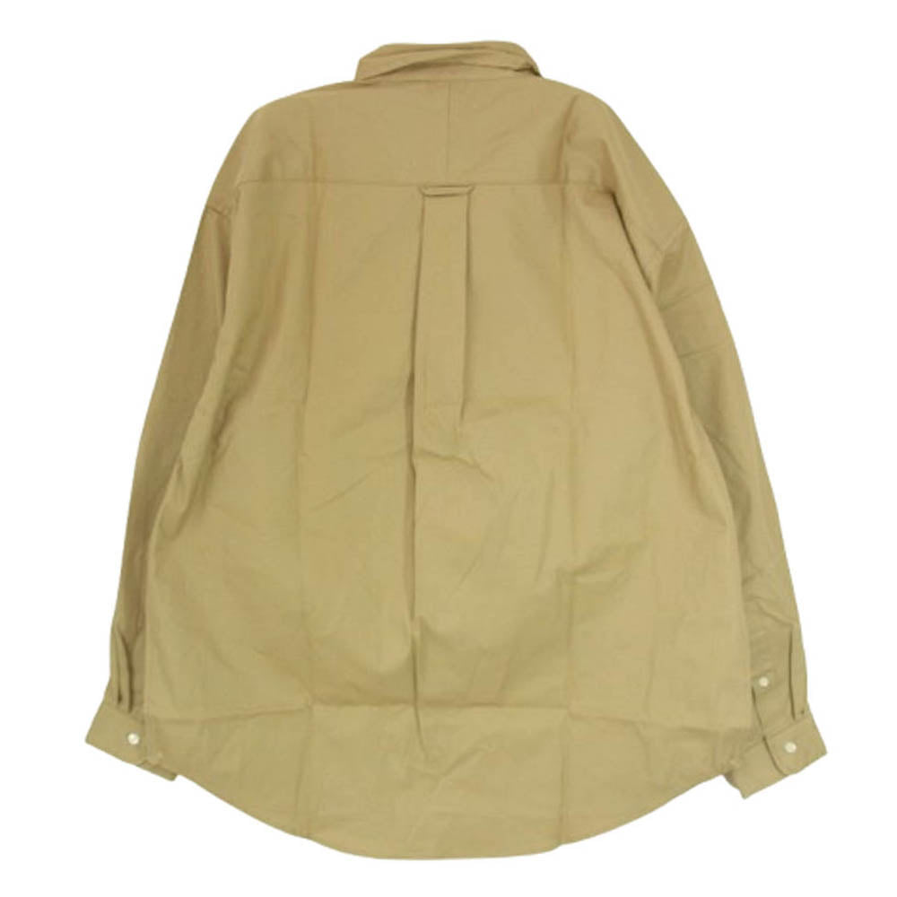 DESCENDANT ディセンダント 21SS 211WVDS-SHM06 KENNEDY'S LS SHIRT レギュラーカラー 長袖 シャツ ベージュ系 2【美品】【中古】