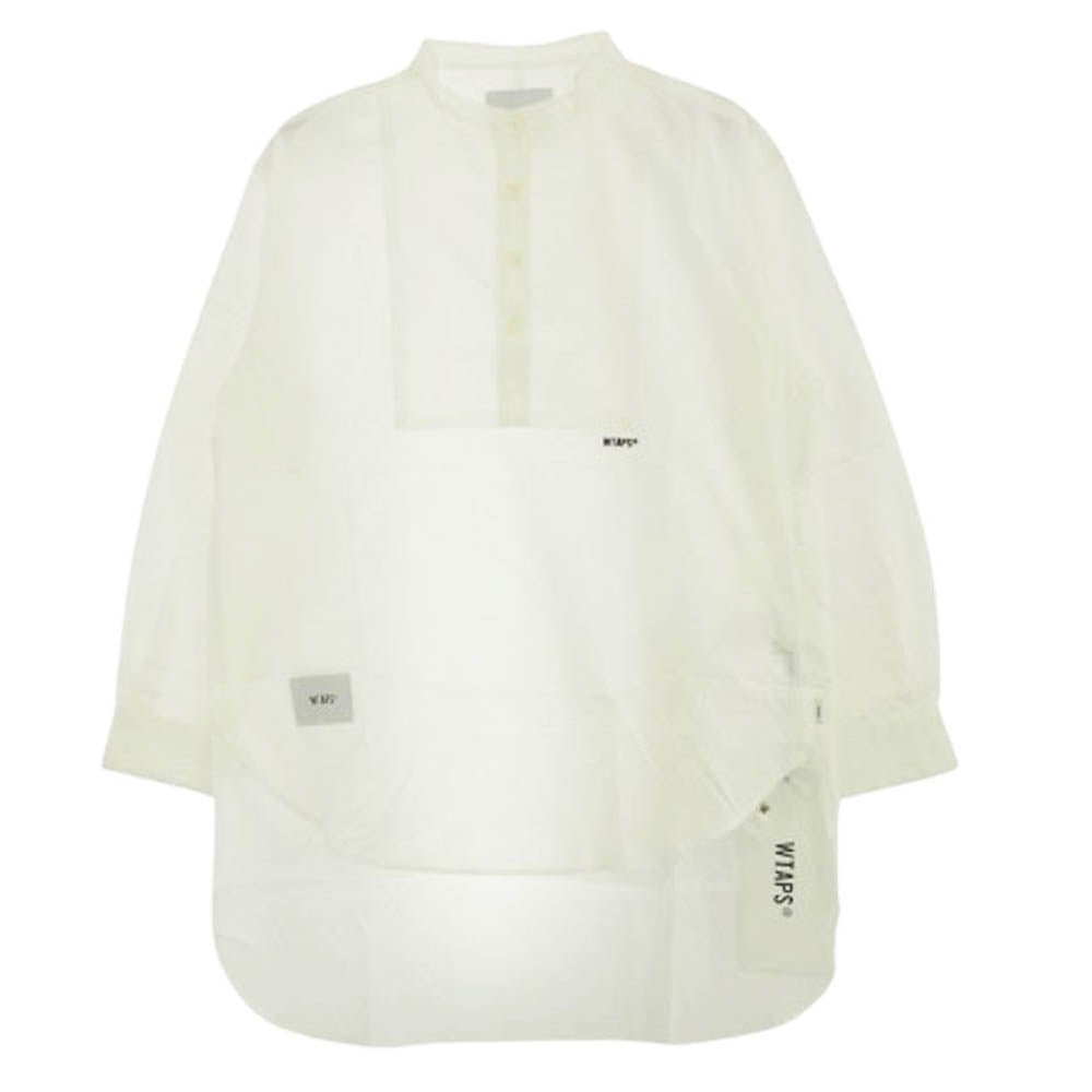 WTAPS ダブルタップス 21SS 211GWDTSHM02 BIB/LS/COTTON CHAMBRAY コットンシャンブレー 長袖 シャツ ホワイト系 2【極上美品】【中古】