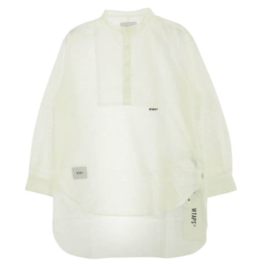 WTAPS ダブルタップス 21SS 211GWDTSHM02 BIB/LS/COTTON CHAMBRAY コットンシャンブレー 長袖 シャツ ホワイト系 2【極上美品】【中古】