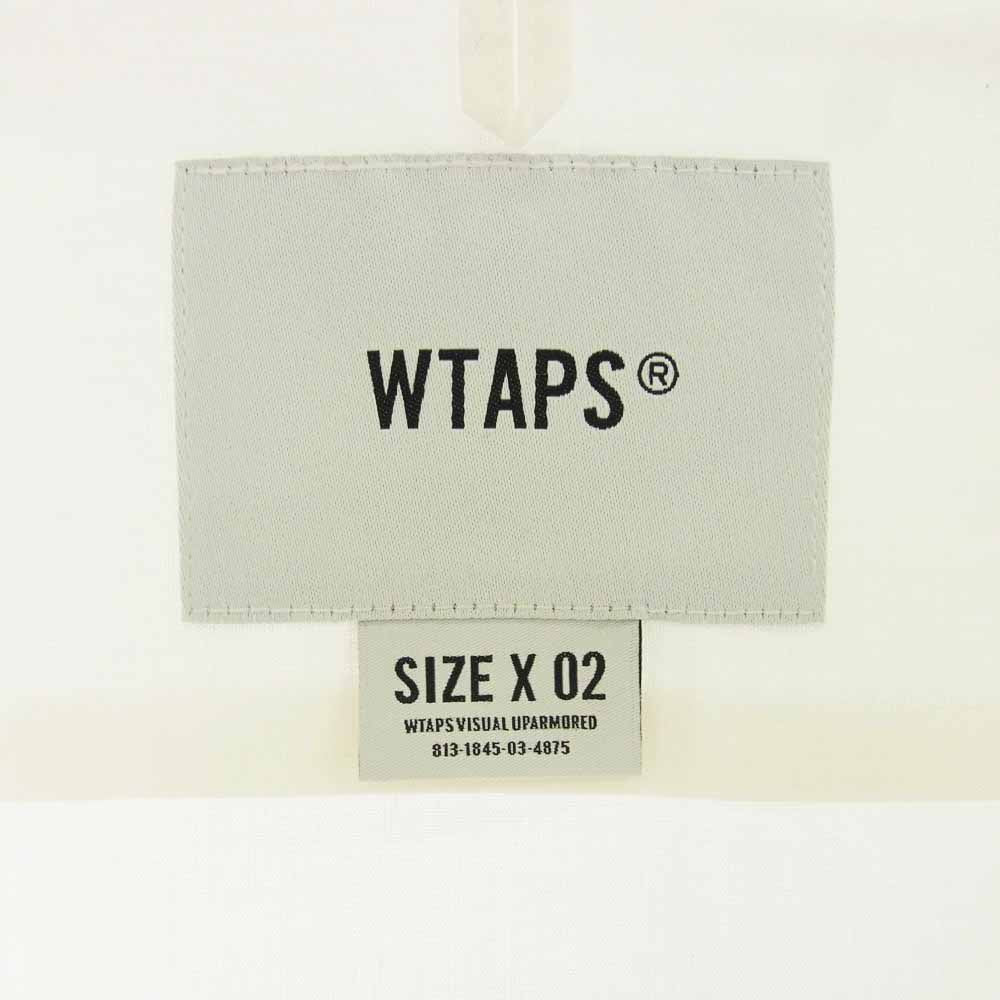 WTAPS ダブルタップス 21SS 211GWDTSHM02 BIB/LS/COTTON CHAMBRAY コットンシャンブレー 長袖 シャツ ホワイト系 2【極上美品】【中古】