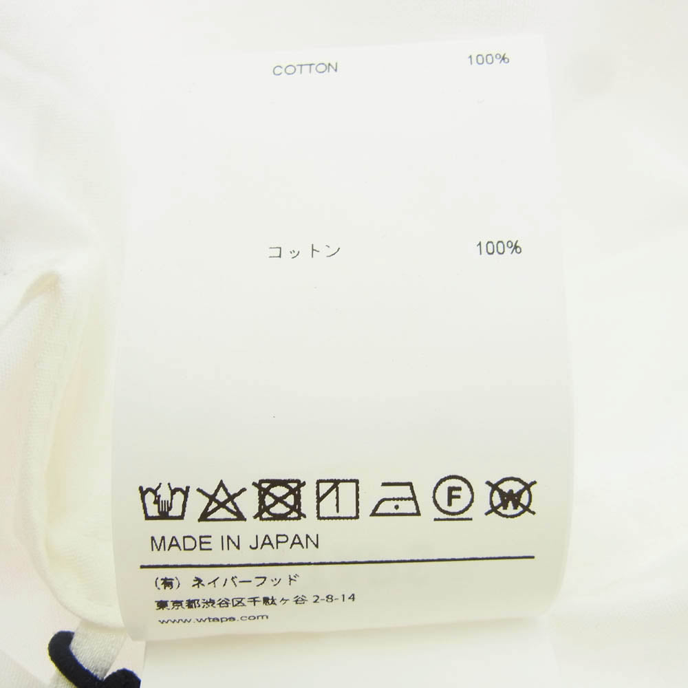 WTAPS ダブルタップス 21SS 211GWDTSHM02 BIB/LS/COTTON CHAMBRAY コットンシャンブレー 長袖 シャツ ホワイト系 2【極上美品】【中古】