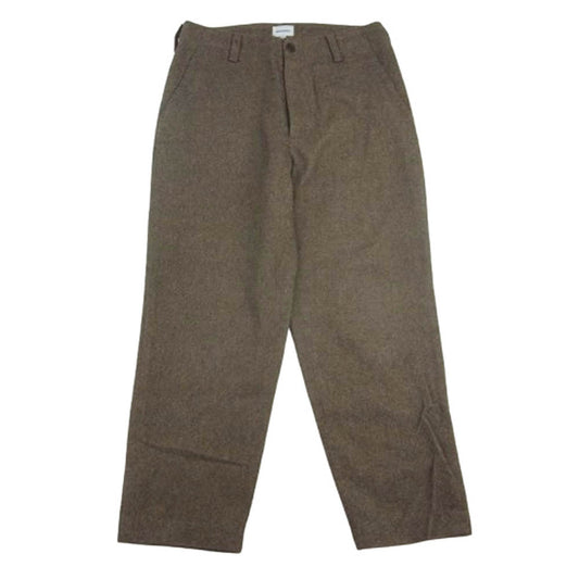 DESCENDANT ディセンダント ツイード テーパード パンツ ブラウン系 1【中古】