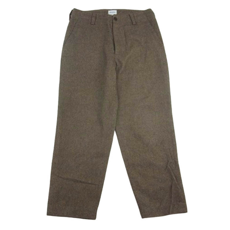 DESCENDANT ディセンダント ツイード テーパード パンツ ブラウン系 1【中古】