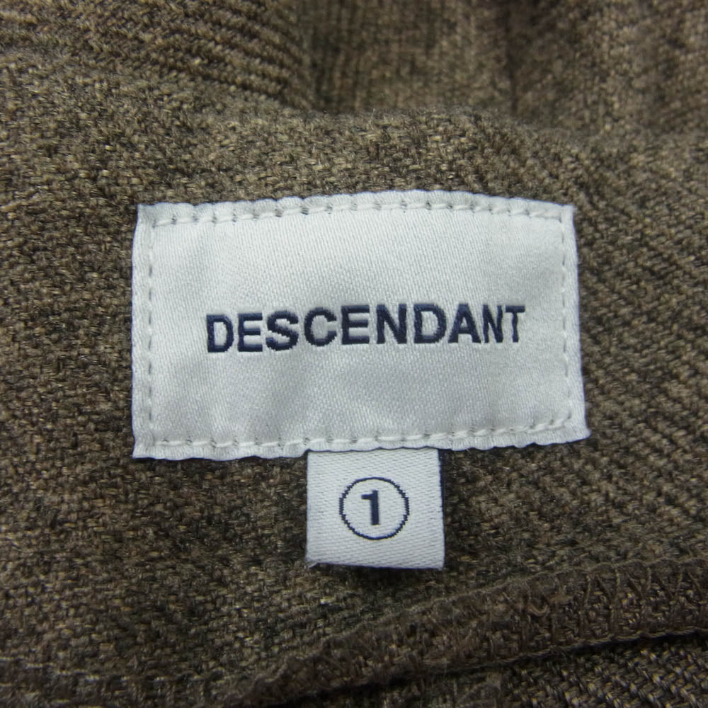 DESCENDANT ディセンダント ツイード テーパード パンツ ブラウン系 1【中古】