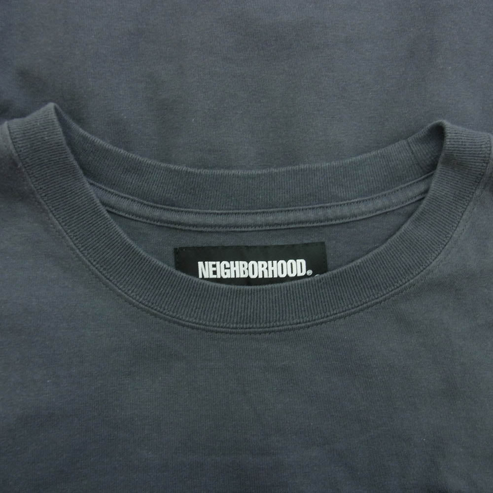 NEIGHBORHOOD ネイバーフッド 202UNNH-CSM02 CLASSIC/C-CREW.SS クラシック クルーネック ロゴ刺繍 半袖 Tシャツ グレー系 XL【中古】