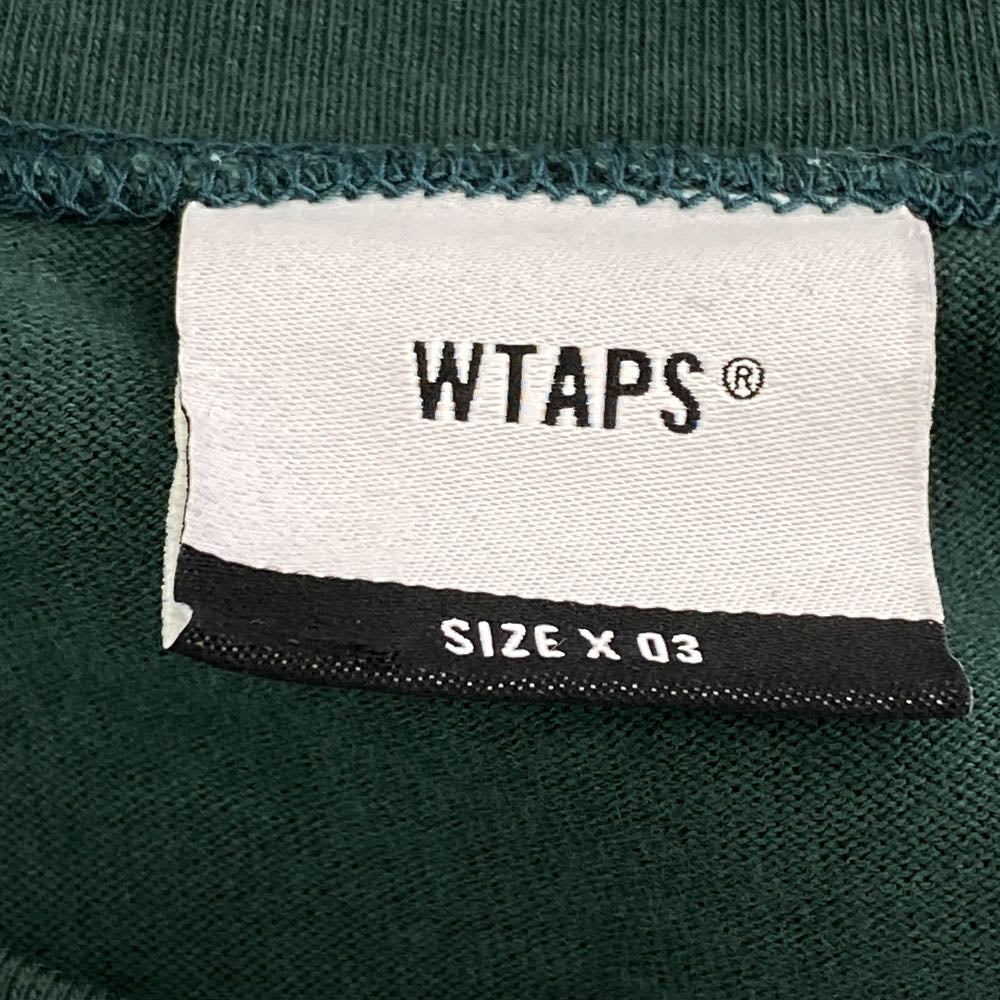 【新品未使用】WTAPS BLANK LS TEE サイズ03 グリーン WTAPS ダブルタップス 20SS 201ATDT-CSM03 BLANK SS 02 TEE ブランク