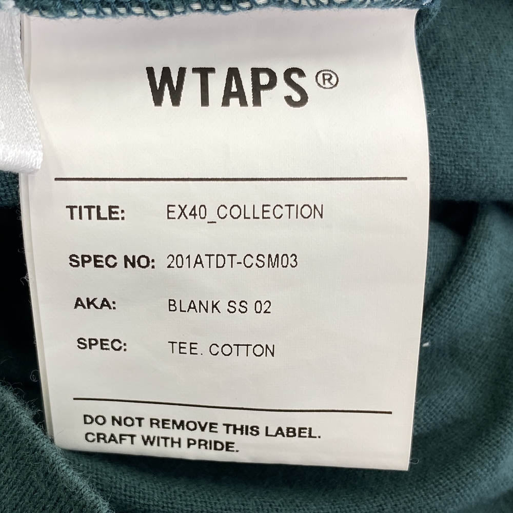 WTAPS ダブルタップス 20SS 201ATDT-CSM03 BLANK SS 02 TEE ブランク 半袖 Tシャツ グリーン系 03【中古】