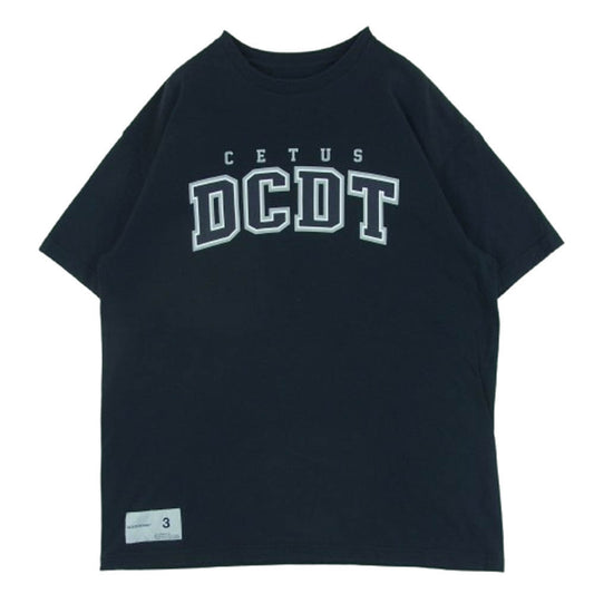 DESCENDANT ディセンダント TEAM SS チーム ロゴ Tシャツ 半袖 コットン 日本製 ダークネイビー系 3【中古】