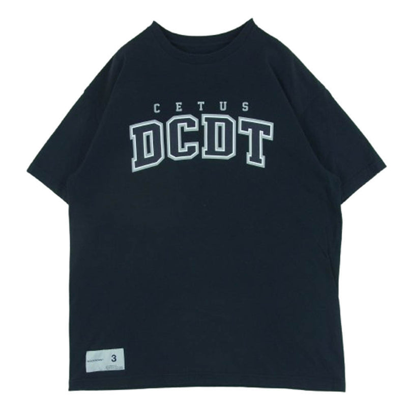 DESCENDANT ディセンダント TEAM SS チーム ロゴ Tシャツ 半袖 コットン 日本製 ダークネイビー系 3【中古】