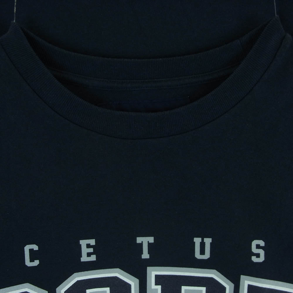 DESCENDANT ディセンダント TEAM SS チーム ロゴ Tシャツ 半袖 コットン 日本製 ダークネイビー系 3【中古】