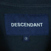 DESCENDANT ディセンダント TEAM SS チーム ロゴ Tシャツ 半袖 コットン 日本製 ダークネイビー系 3【中古】