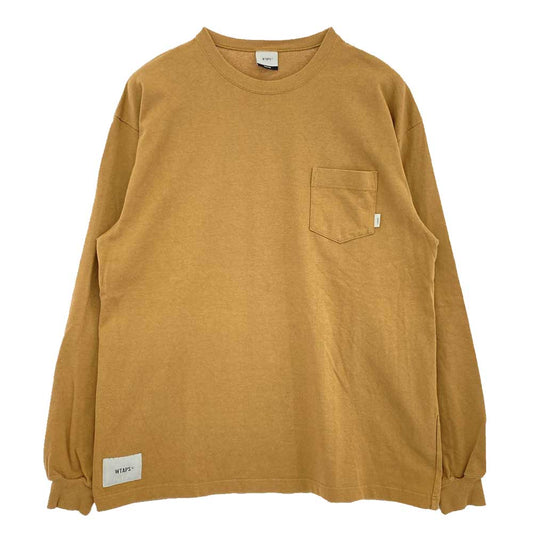 WTAPS ダブルタップス 20AW 201ATDT-CSM13 BLANK LS 01 TEE ブランク ロングスリーブ コットン Tシャツ ブラウン系 04【中古】