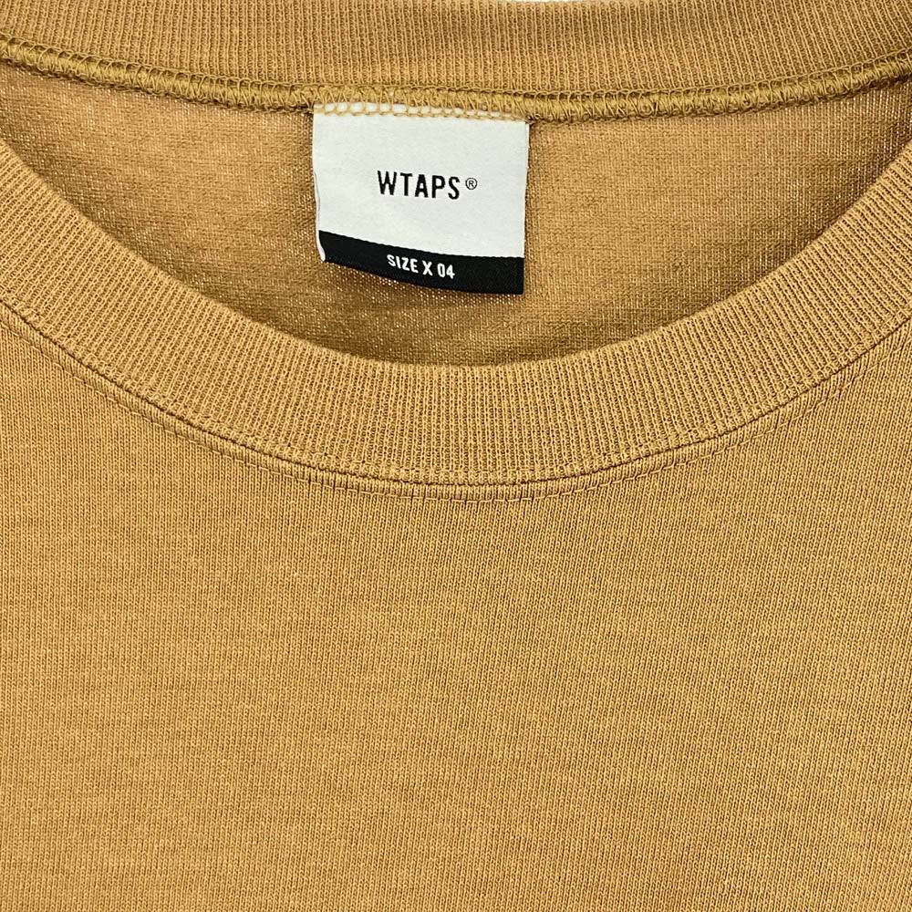 WTAPS ダブルタップス 20AW 201ATDT-CSM13 BLANK LS 01 TEE ブランク ロングスリーブ コットン Tシャツ ブラウン系 04【中古】
