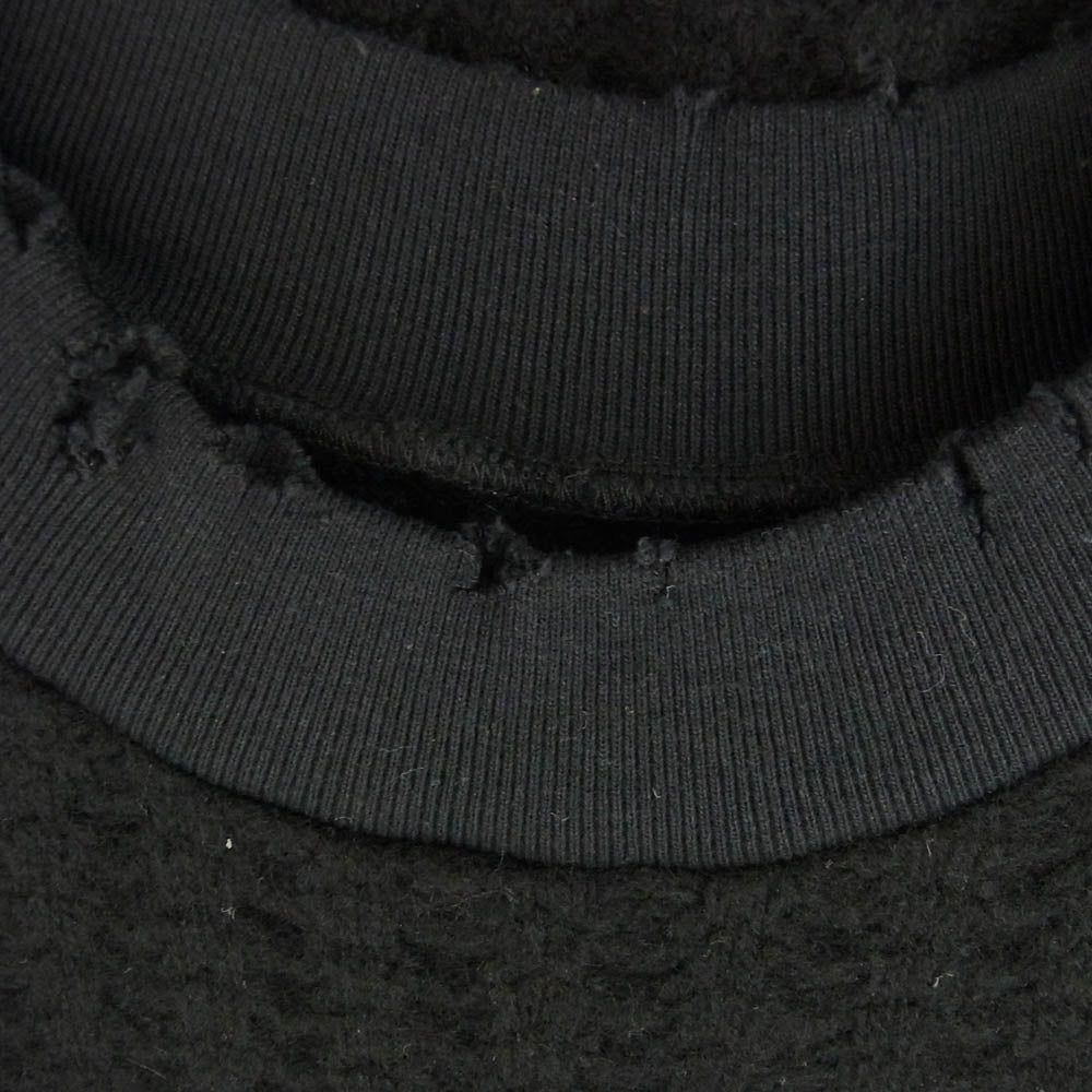UNDERCOVER アンダーカバー UCP4906　 カシミヤ混 リブ ダメージ加工 ワッフル ニット セーター ブラック系 2【中古】