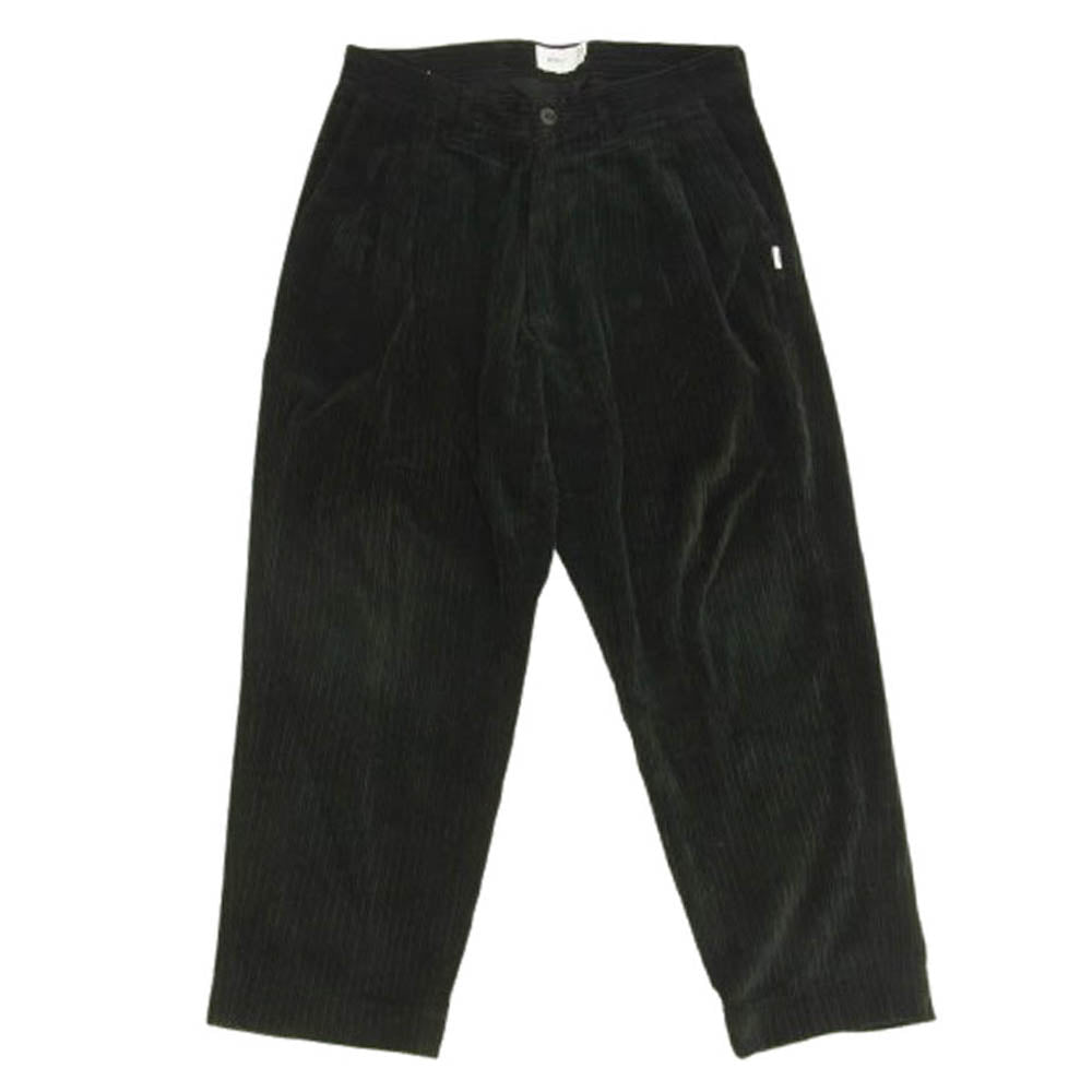 WTAPS ダブルタップス 21AW 212TQDT-PTM02 TUCK 02 CORDUROY TROUSERS コーデュロイ トラウザーズ パンツ ブラック系 01【中古】